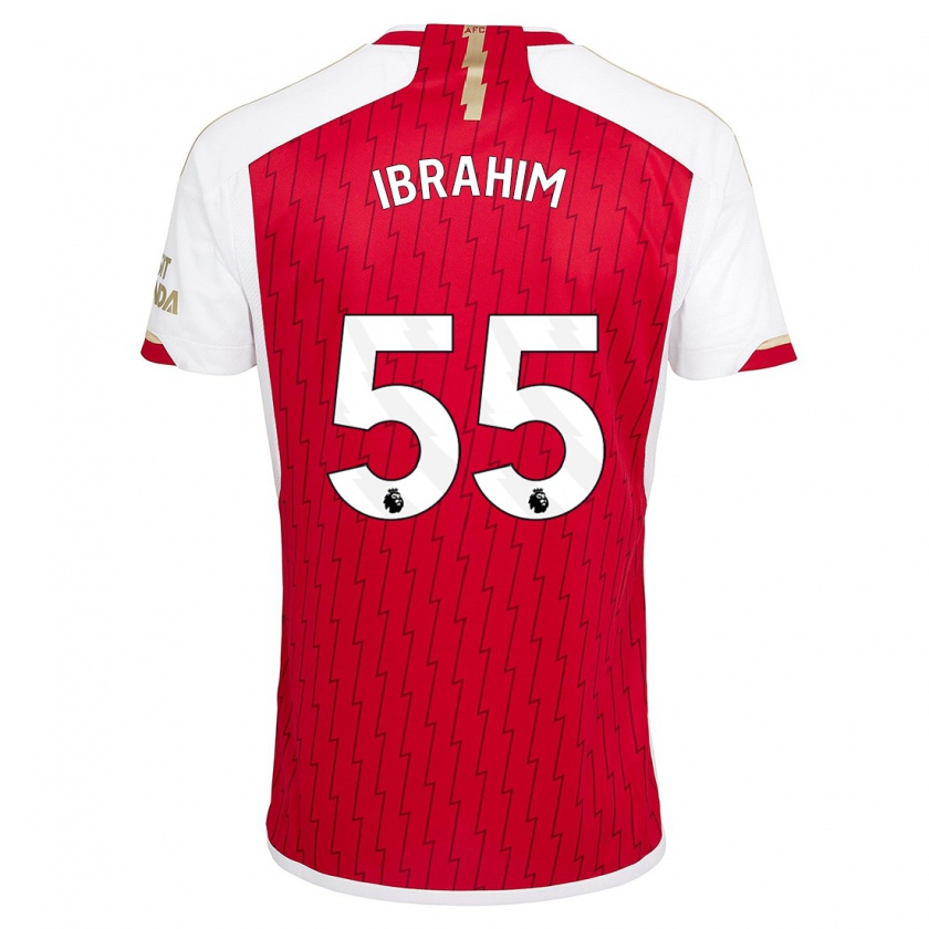 Kandiny Kinderen Bradley Ibrahim #55 Rood Thuisshirt Thuistenue 2023/24 T-Shirt België