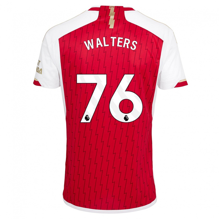 Kandiny Kinderen Reuell Walters #76 Rood Thuisshirt Thuistenue 2023/24 T-Shirt België