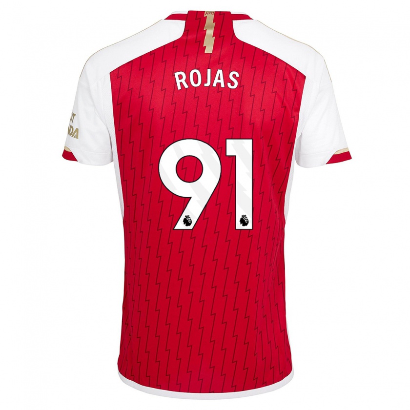 Kandiny Kinderen Alexei Rojas #91 Rood Thuisshirt Thuistenue 2023/24 T-Shirt België