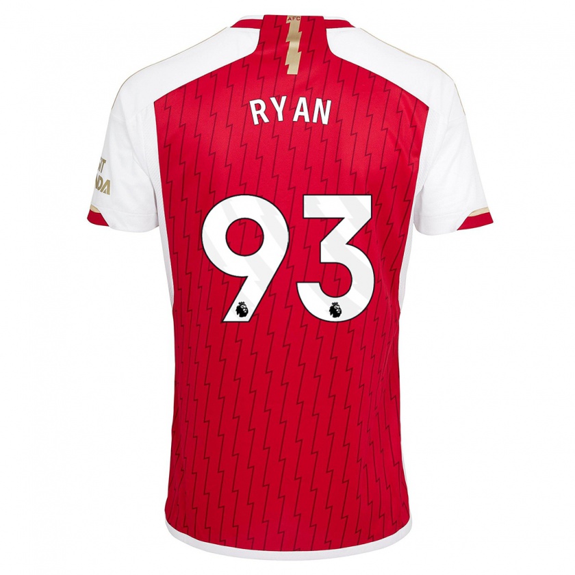 Kandiny Kinderen Kamarni Ryan #93 Rood Thuisshirt Thuistenue 2023/24 T-Shirt België