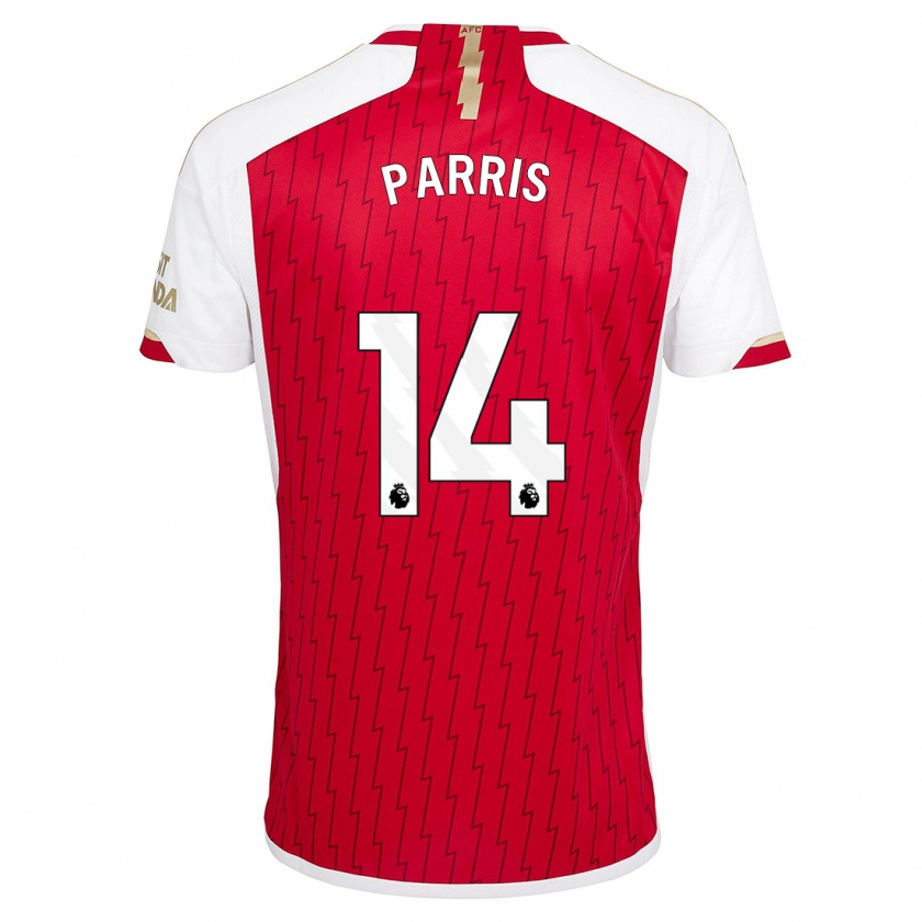 Kandiny Kinderen Nikita Parris #14 Rood Thuisshirt Thuistenue 2023/24 T-Shirt België