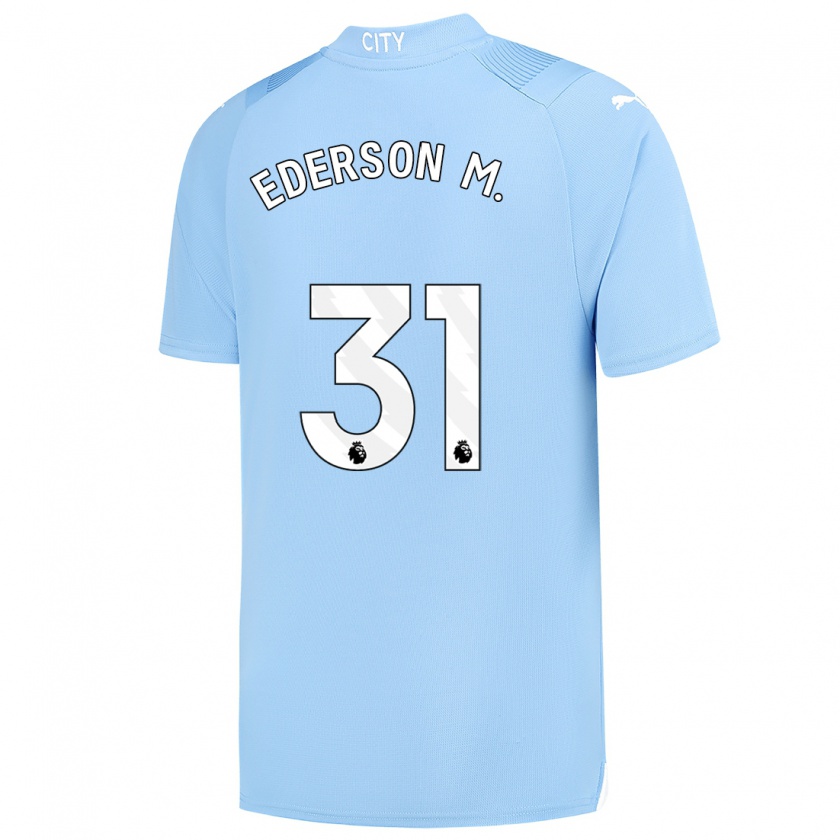 Kandiny Kinderen Ederson #31 Lichtblauw Thuisshirt Thuistenue 2023/24 T-Shirt België