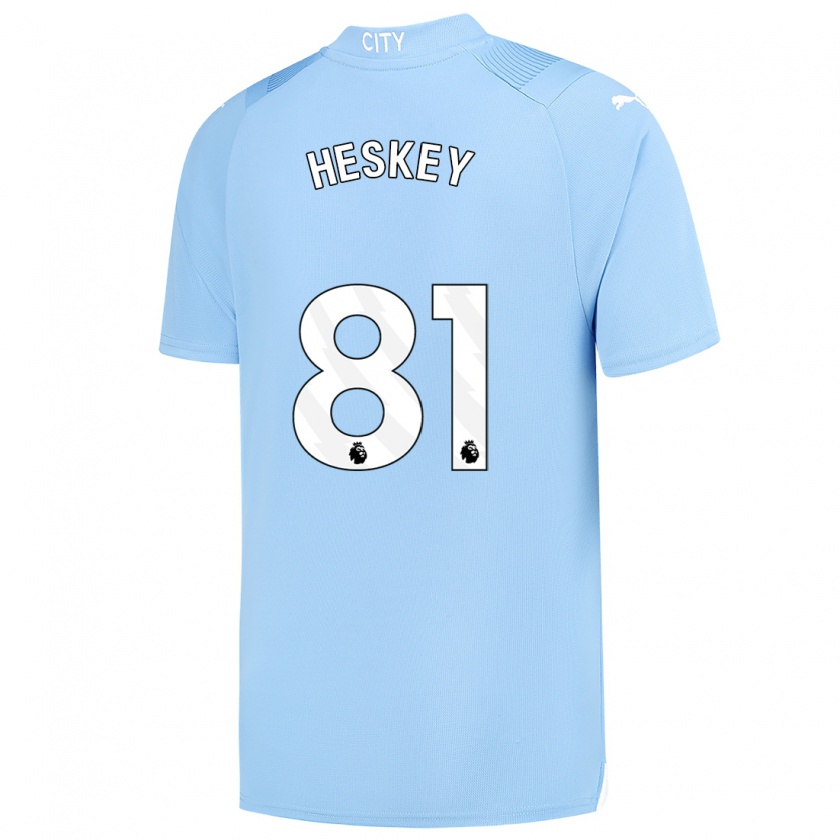 Kandiny Kinder Jaden Heskey #81 Hellblau Heimtrikot Trikot 2023/24 T-Shirt Österreich