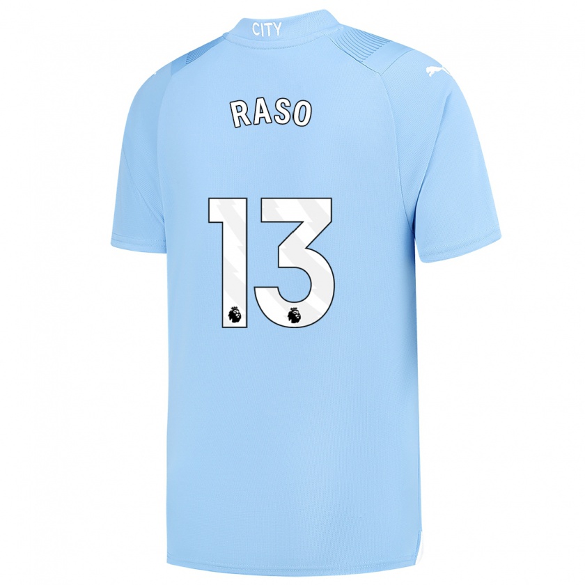 Kandiny Bambino Maglia Hayley Raso #13 Azzurro Kit Gara Home 2023/24 Maglietta