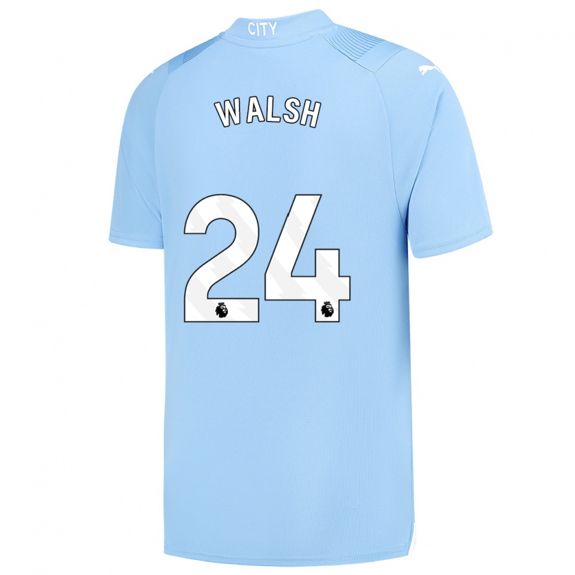 Kandiny Niño Camiseta Keira Walsh #24 Azul Claro 1ª Equipación 2023/24 La Camisa