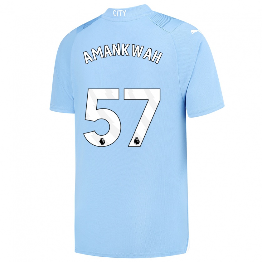 Kandiny Bambino Maglia Yeboah Amankwah #57 Azzurro Kit Gara Home 2023/24 Maglietta