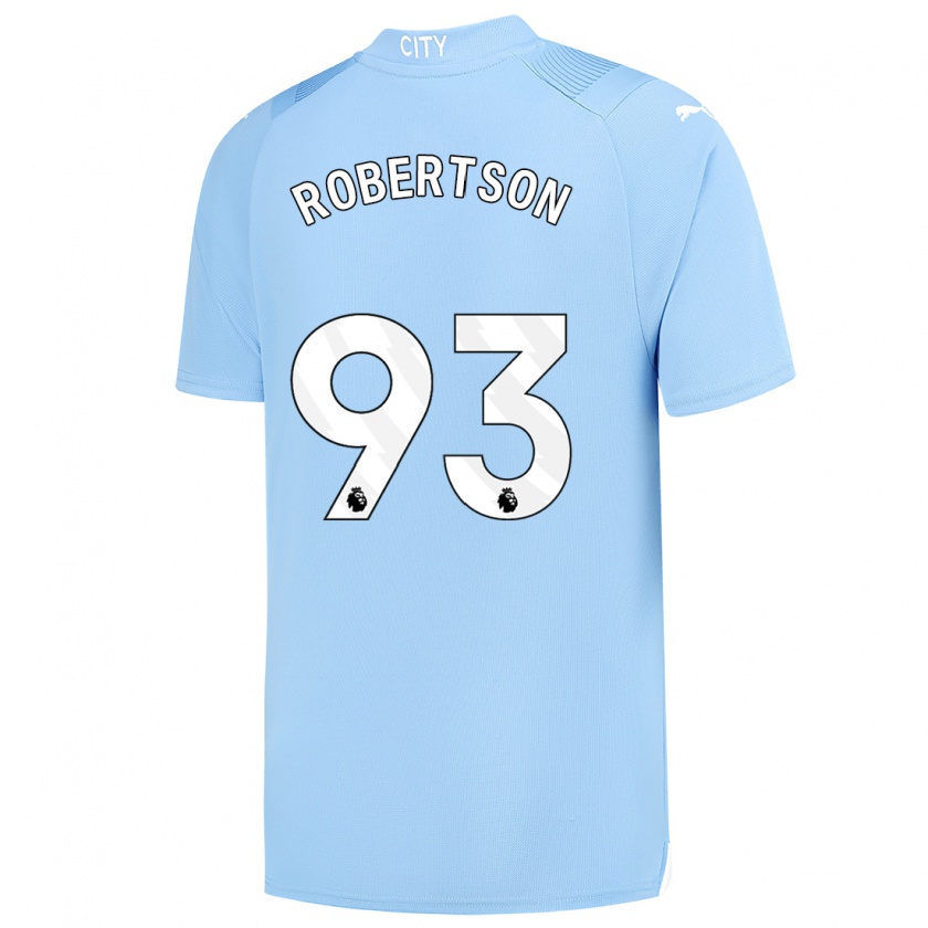 Kandiny Bambino Maglia Alex Robertson #93 Azzurro Kit Gara Home 2023/24 Maglietta