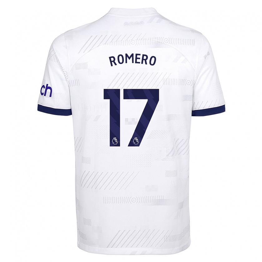 Kandiny Bambino Maglia Cristian Romero #17 Bianco Kit Gara Home 2023/24 Maglietta