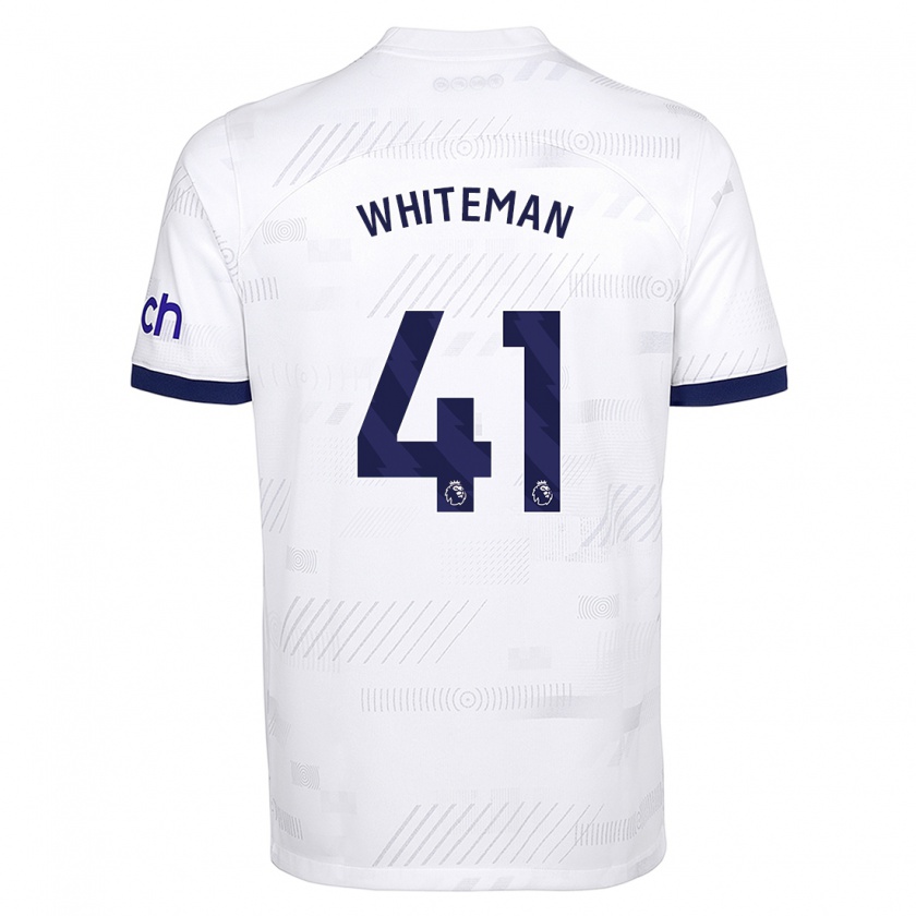 Kandiny Kinderen Alfie Whiteman #41 Wit Thuisshirt Thuistenue 2023/24 T-Shirt België