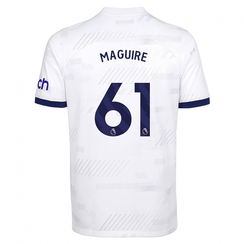 Kandiny Kinderen Aaron Maguire #61 Wit Thuisshirt Thuistenue 2023/24 T-Shirt België