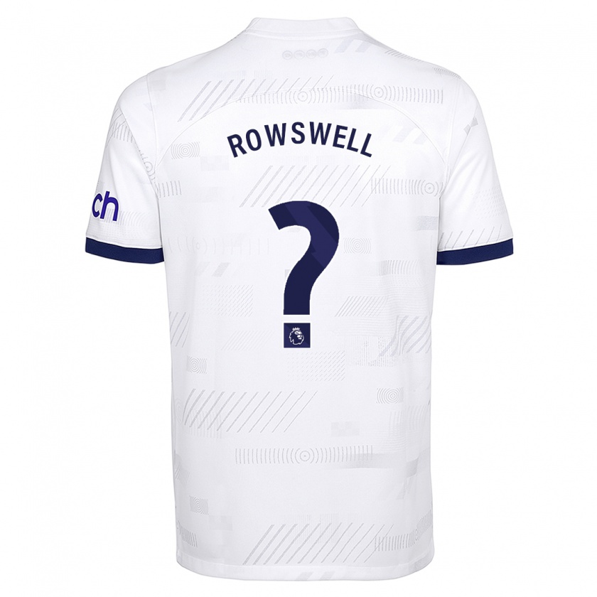 Kandiny Bambino Maglia James Rowswell #0 Bianco Kit Gara Home 2023/24 Maglietta