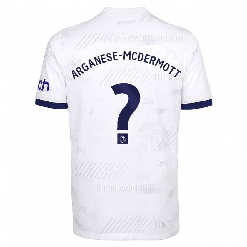 Kandiny Bambino Maglia Pele Arganese-Mcdermott #0 Bianco Kit Gara Home 2023/24 Maglietta