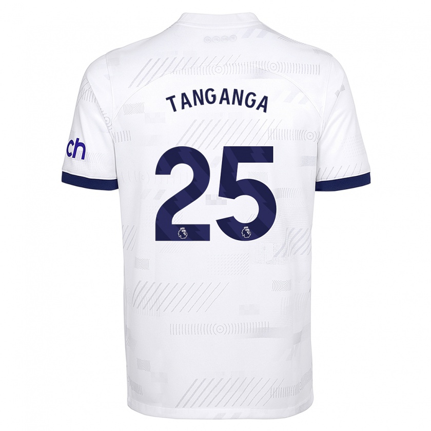 Kandiny Bambino Maglia Japhet Tanganga #25 Bianco Kit Gara Home 2023/24 Maglietta