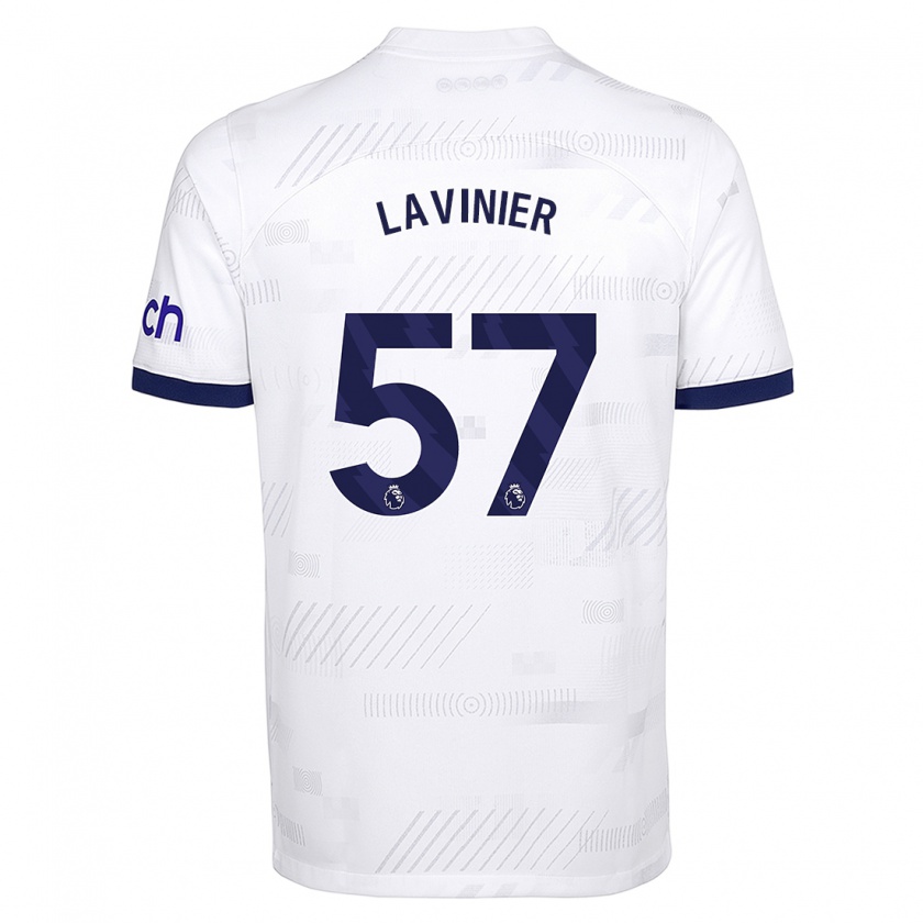 Kandiny Kinderen Marcel Lavinier #57 Wit Thuisshirt Thuistenue 2023/24 T-Shirt België