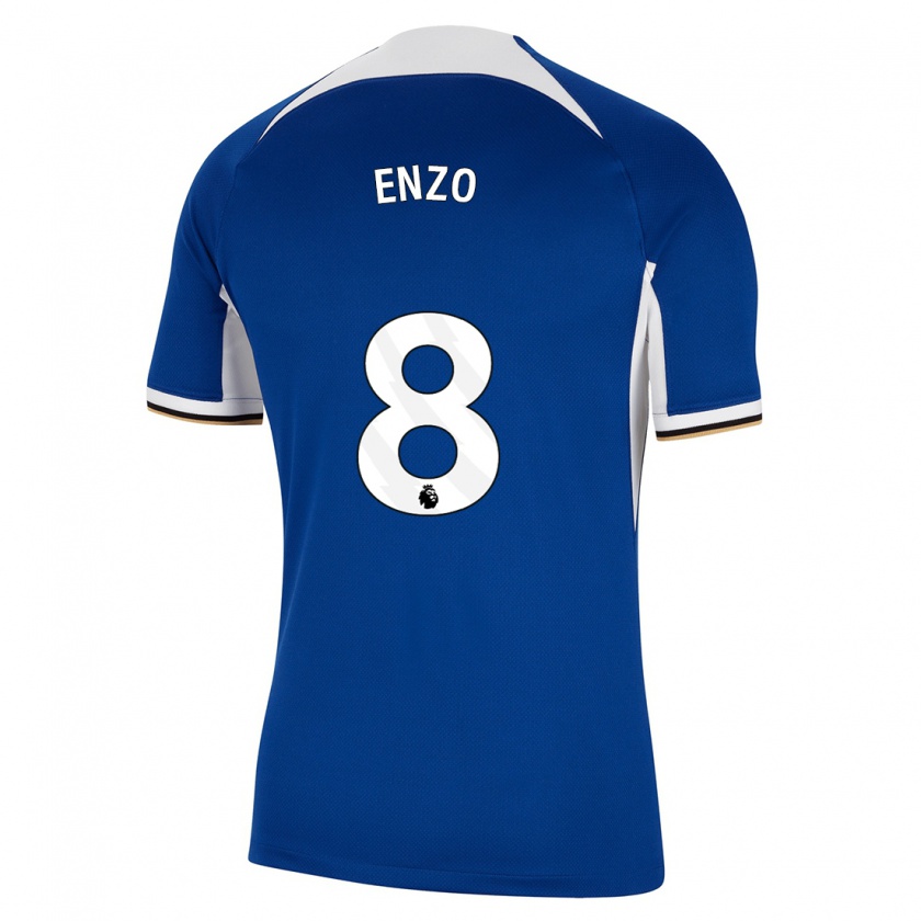 Kandiny Kinderen Enzo Fernández #8 Blauw Thuisshirt Thuistenue 2023/24 T-Shirt België