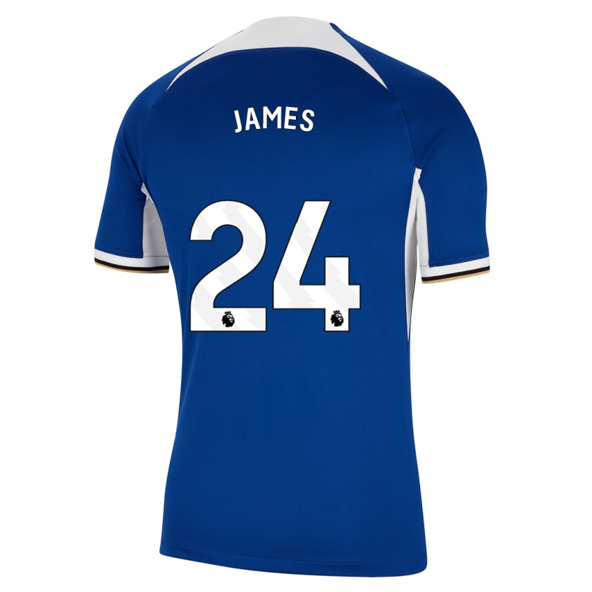 Kandiny Kinderen Reece James #24 Blauw Thuisshirt Thuistenue 2023/24 T-Shirt België