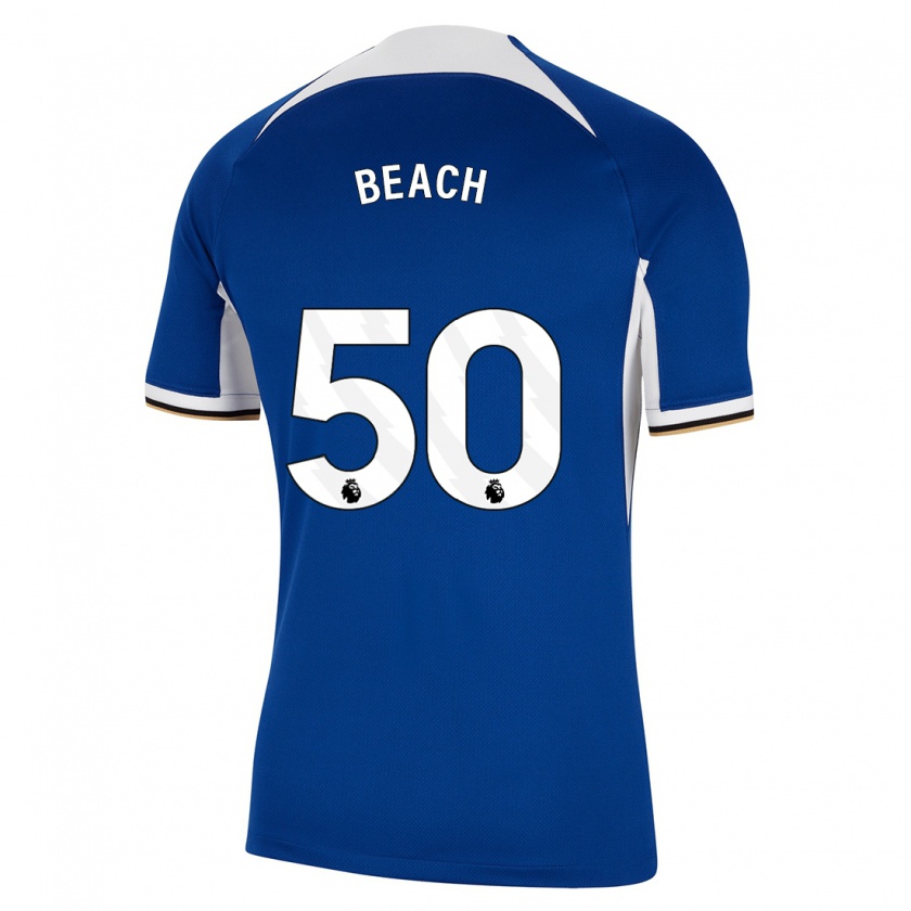 Kandiny Bambino Maglia Eddie Beach #50 Blu Kit Gara Home 2023/24 Maglietta