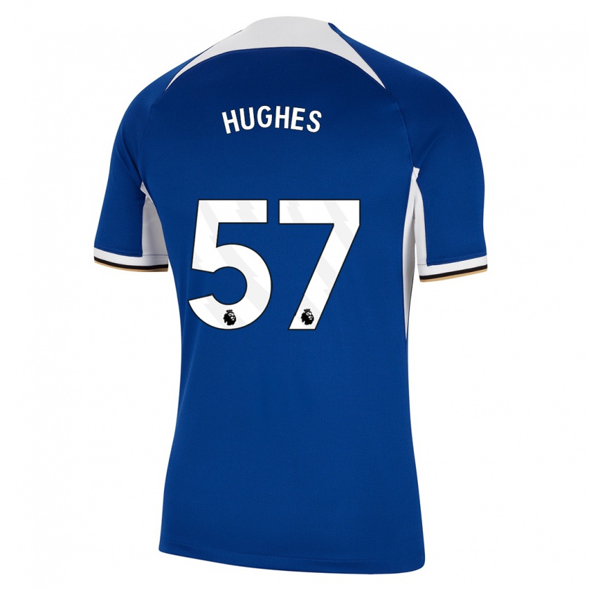 Kandiny Kinderen Brodi Hughes #57 Blauw Thuisshirt Thuistenue 2023/24 T-Shirt België