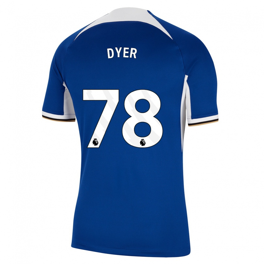 Kandiny Kinderen Kiano Dyer #78 Blauw Thuisshirt Thuistenue 2023/24 T-Shirt België