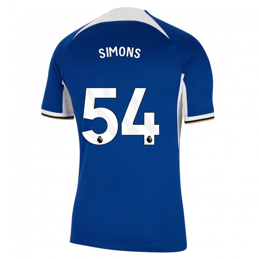 Kandiny Bambino Maglia Xavier Simons #54 Blu Kit Gara Home 2023/24 Maglietta