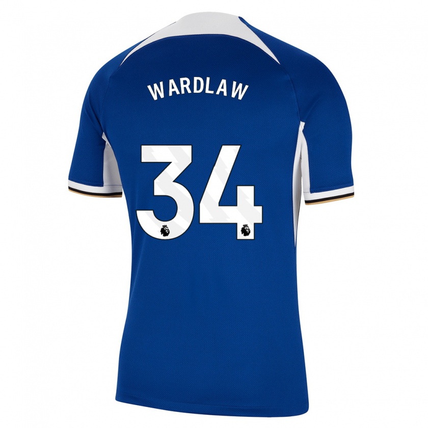 Kandiny Kinder Charlotte Wardlaw #34 Blau Heimtrikot Trikot 2023/24 T-Shirt Österreich