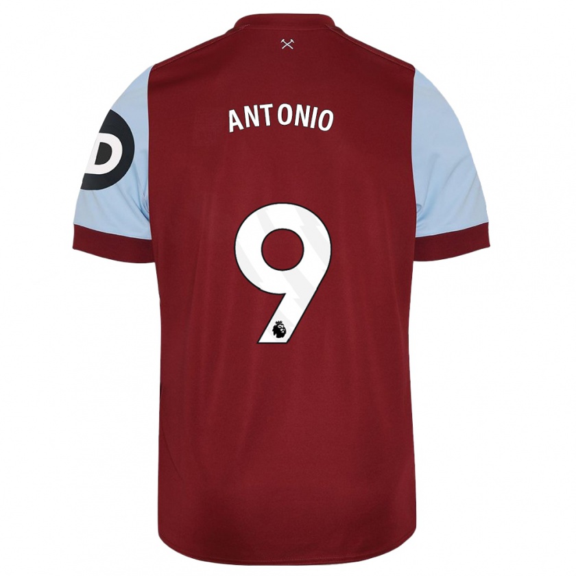 Kandiny Bambino Maglia Michail Antonio #9 Marrone Kit Gara Home 2023/24 Maglietta