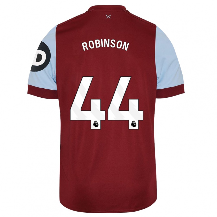 Kandiny Bambino Maglia Junior Robinson #44 Marrone Kit Gara Home 2023/24 Maglietta