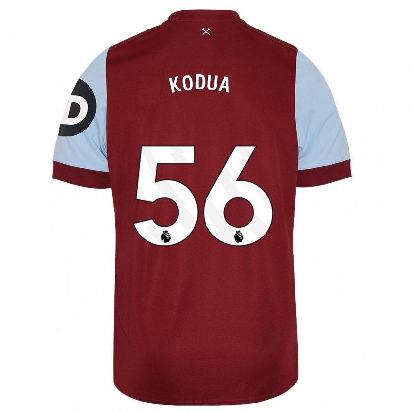 Kandiny Kinderen Gideon Kodua #56 Kastanjebruin Thuisshirt Thuistenue 2023/24 T-Shirt België