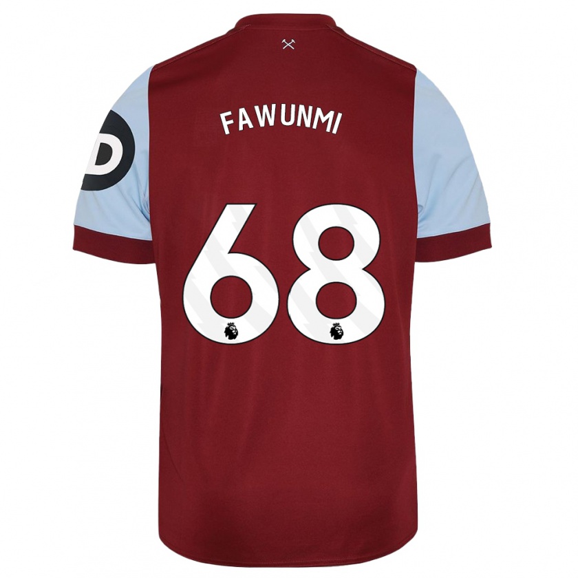 Kandiny Niño Camiseta Favour Fawunmi #68 Granate 1ª Equipación 2023/24 La Camisa