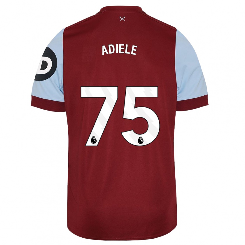 Kandiny Niño Camiseta Emeka Adiele #75 Granate 1ª Equipación 2023/24 La Camisa