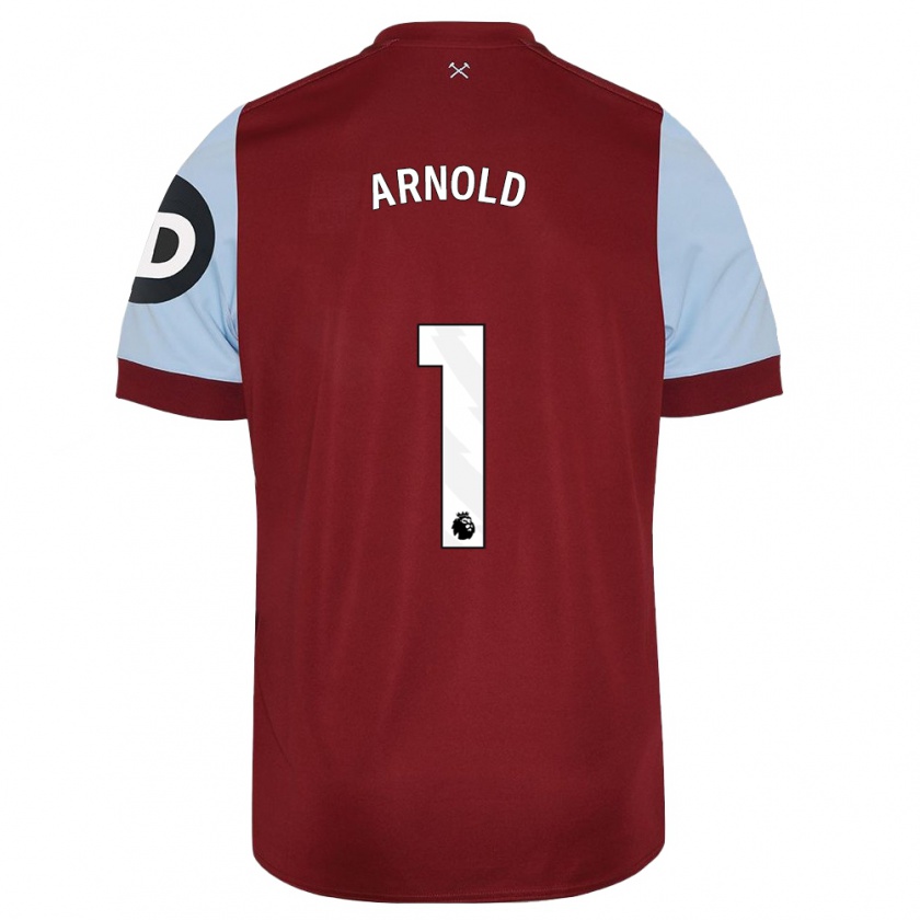 Kandiny Niño Camiseta Mackenzie Arnold #1 Granate 1ª Equipación 2023/24 La Camisa