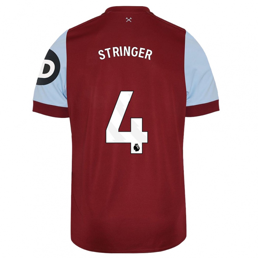 Kandiny Niño Camiseta Abbey Leigh Stringer #4 Granate 1ª Equipación 2023/24 La Camisa