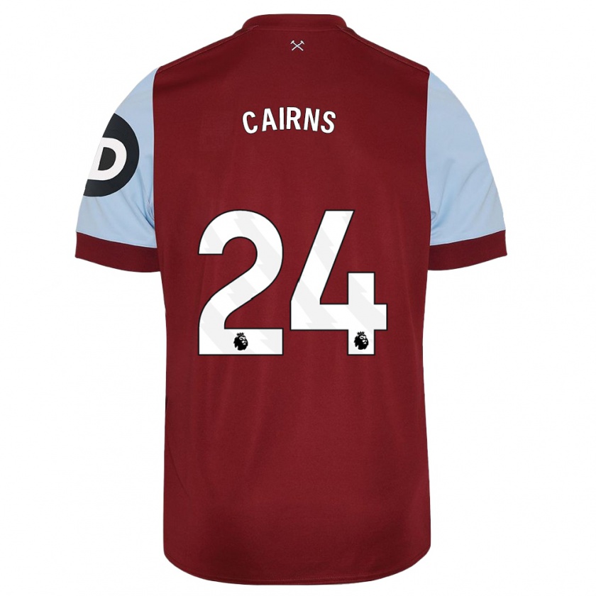 Kandiny Niño Camiseta Brooke Cairns #24 Granate 1ª Equipación 2023/24 La Camisa