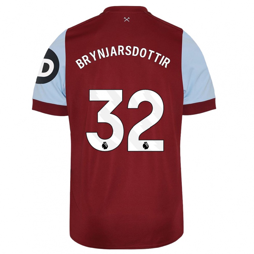 Kandiny Niño Camiseta Dagny Brynjarsdottir #32 Granate 1ª Equipación 2023/24 La Camisa