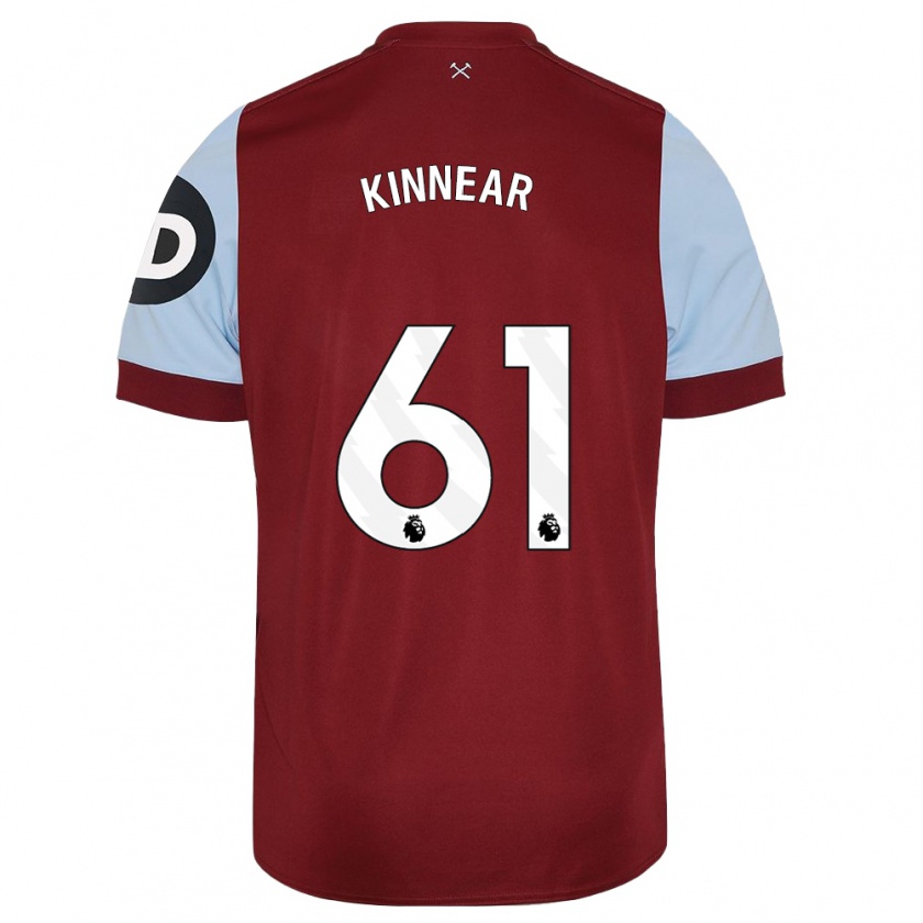 Kandiny Niño Camiseta Brian Kinnear #61 Granate 1ª Equipación 2023/24 La Camisa