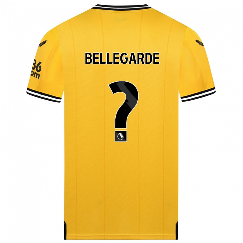 Kandiny Bambino Maglia Jean-Ricner Bellegarde #0 Giallo Kit Gara Home 2023/24 Maglietta