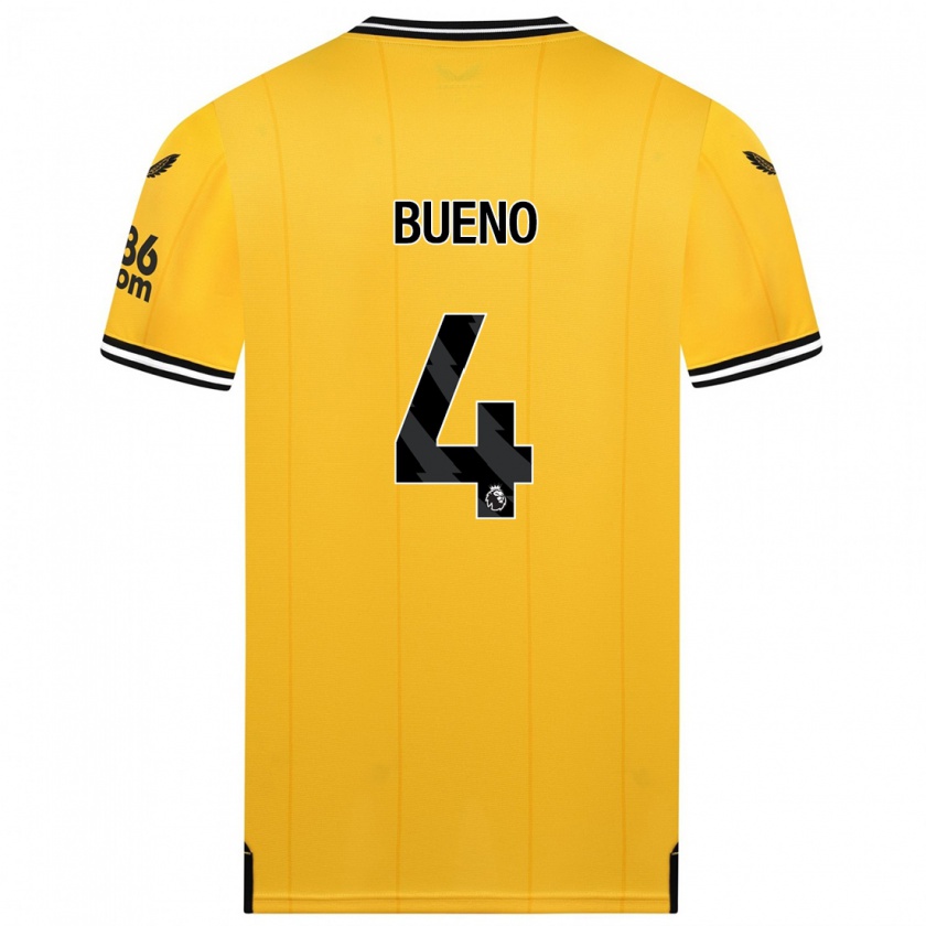 Kandiny Niño Camiseta Santiago Bueno #4 Amarillo 1ª Equipación 2023/24 La Camisa