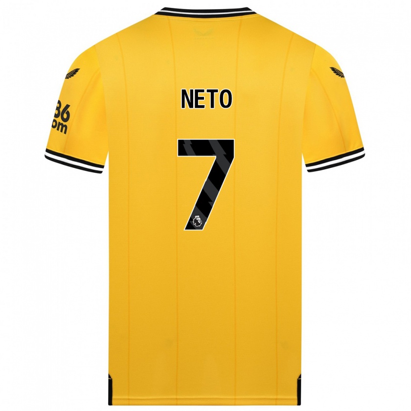 Kandiny Niño Camiseta Pedro Neto #7 Amarillo 1ª Equipación 2023/24 La Camisa