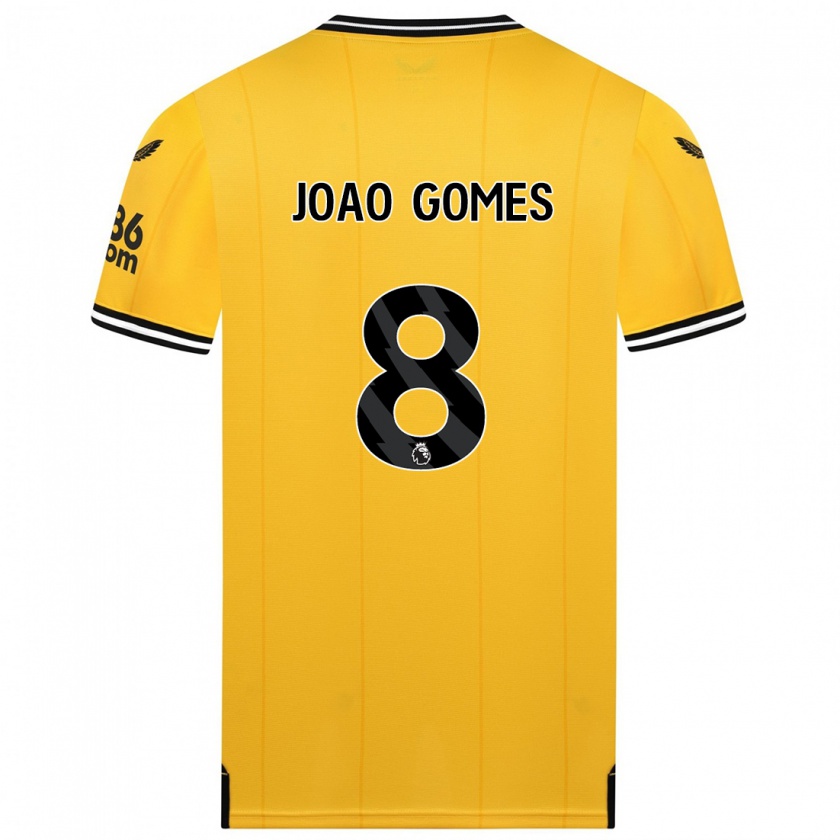 Kandiny Niño Camiseta João Gomes #8 Amarillo 1ª Equipación 2023/24 La Camisa