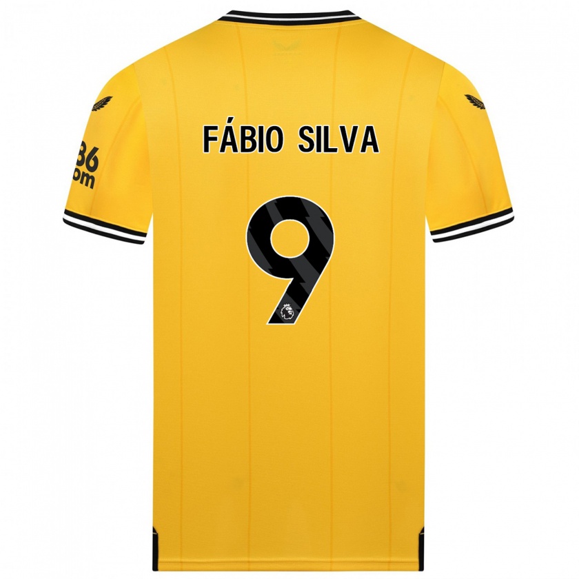 Kandiny Kinderen Fábio Silva #9 Geel Thuisshirt Thuistenue 2023/24 T-Shirt België