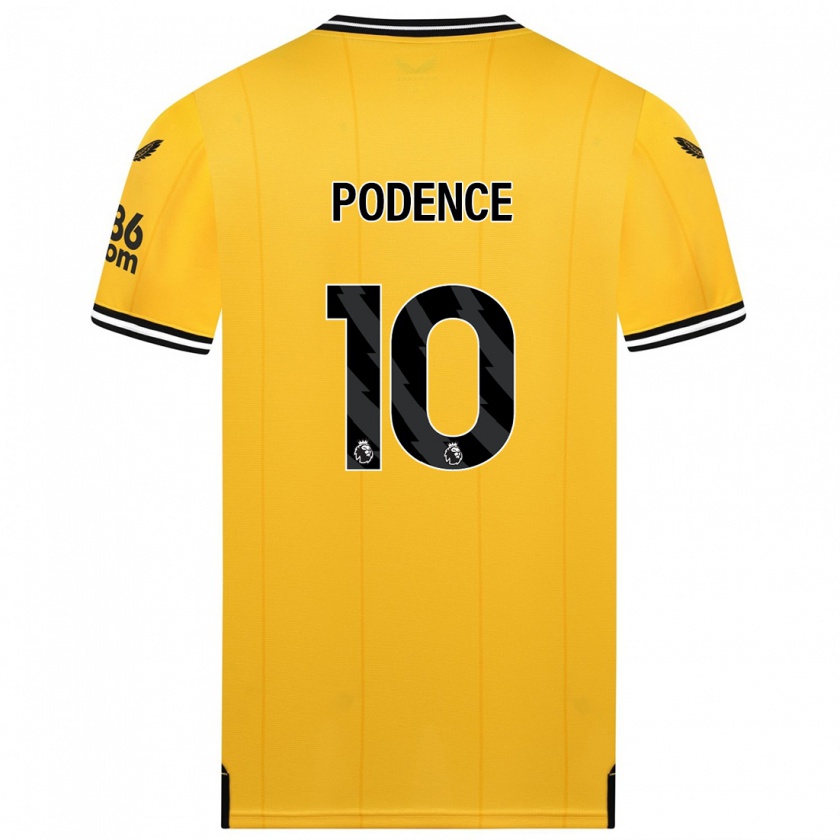 Kandiny Bambino Maglia Daniel Podence #10 Giallo Kit Gara Home 2023/24 Maglietta