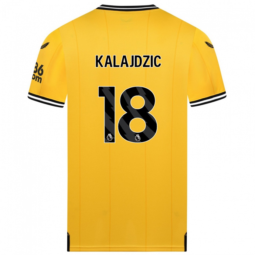 Kandiny Bambino Maglia Sasa Kalajdzic #18 Giallo Kit Gara Home 2023/24 Maglietta