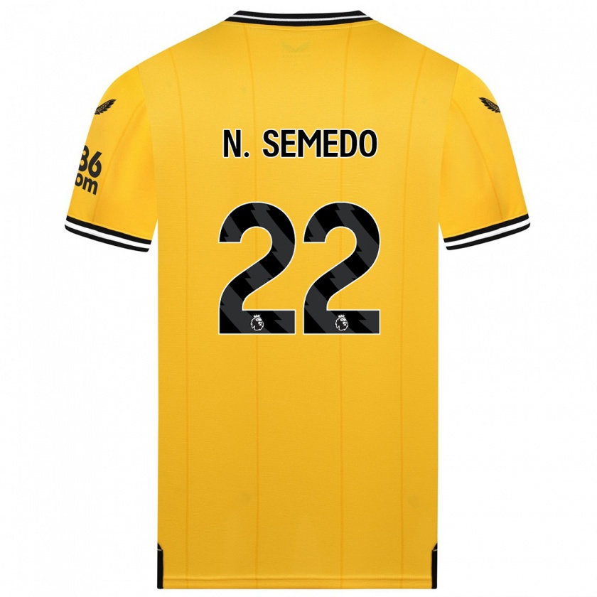 Kandiny Niño Camiseta Nélson Semedo #22 Amarillo 1ª Equipación 2023/24 La Camisa