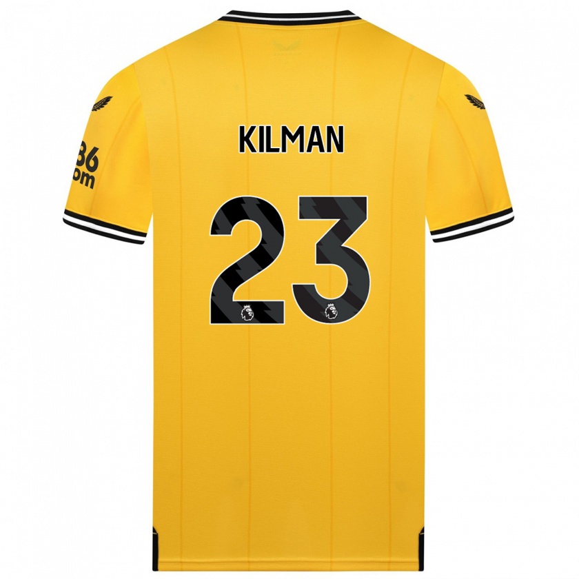 Kandiny Bambino Maglia Max Kilman #23 Giallo Kit Gara Home 2023/24 Maglietta