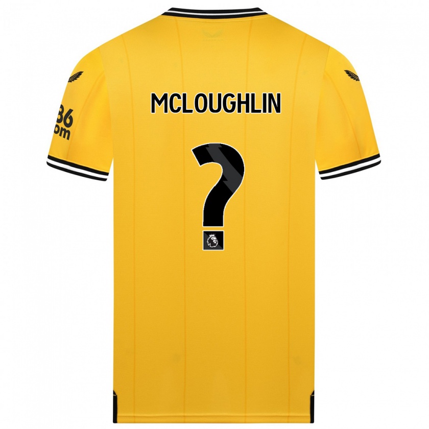 Kandiny Bambino Maglia Lee Mcloughlin #0 Giallo Kit Gara Home 2023/24 Maglietta