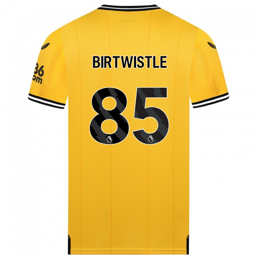 Kandiny Kinderen Harry Birtwistle #85 Geel Thuisshirt Thuistenue 2023/24 T-Shirt België