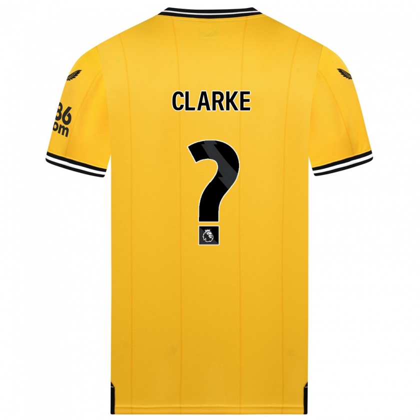 Kandiny Niño Camiseta Brayden Clarke #0 Amarillo 1ª Equipación 2023/24 La Camisa