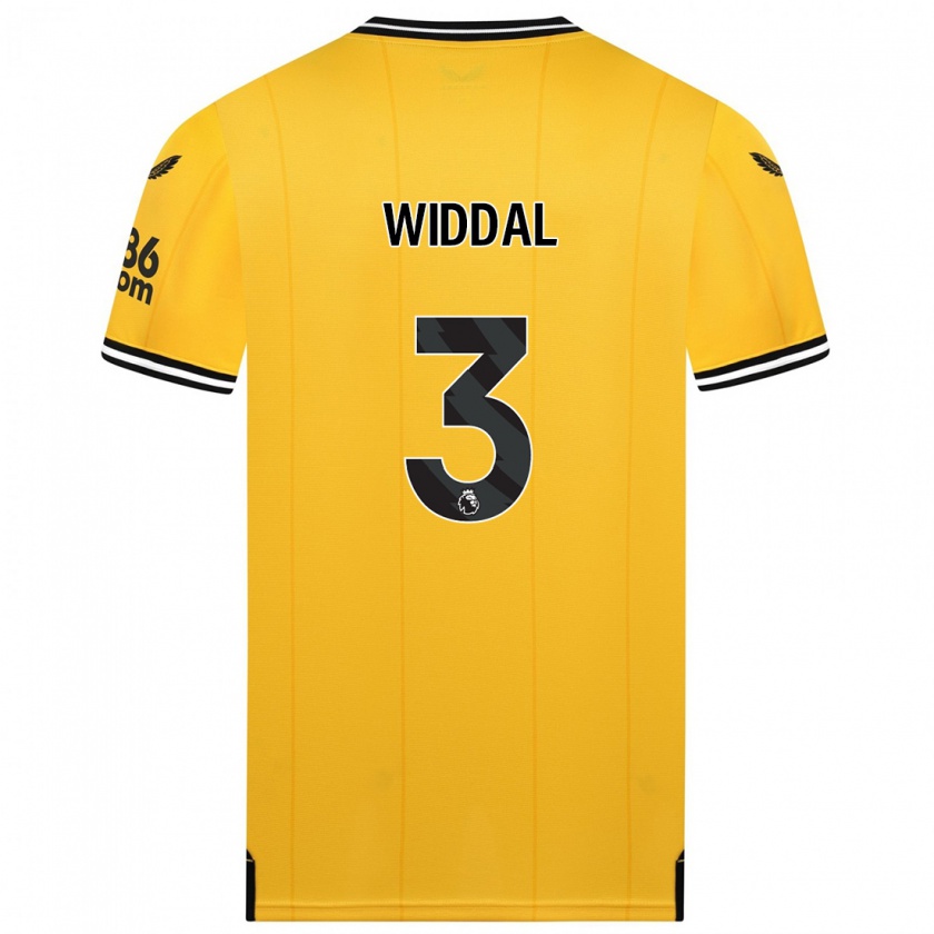 Kandiny Bambino Maglia Natalie Widdal #3 Giallo Kit Gara Home 2023/24 Maglietta