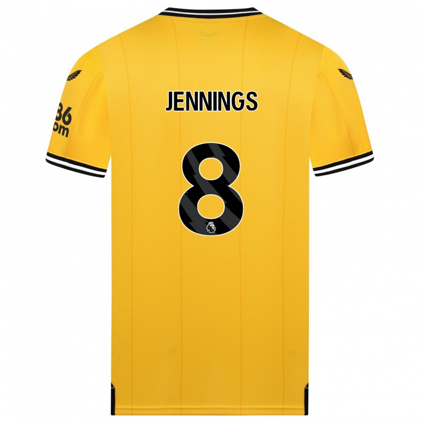 Kandiny Niño Camiseta Shannie Jennings #8 Amarillo 1ª Equipación 2023/24 La Camisa