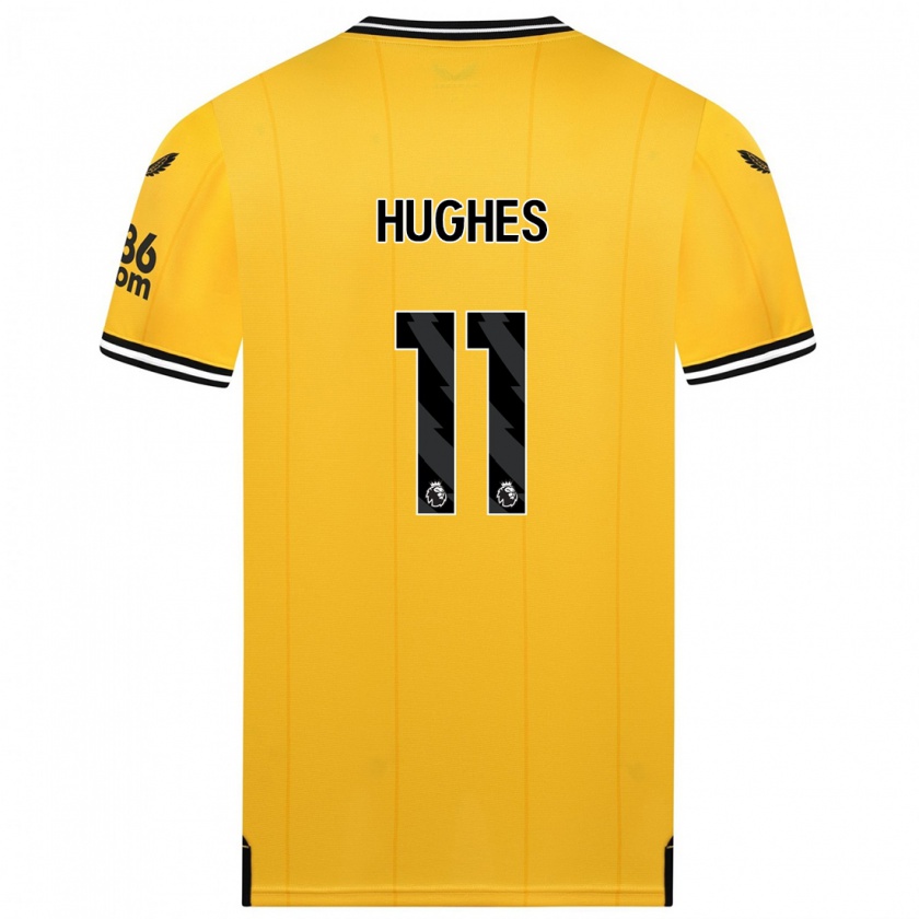 Kandiny Niño Camiseta Amber Hughes #11 Amarillo 1ª Equipación 2023/24 La Camisa México